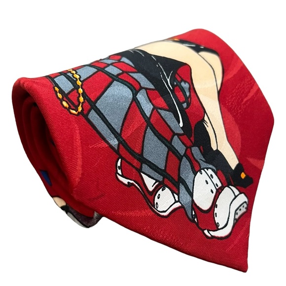 Lakeside Apparel 90s Vintage All That Jazz red novelty mens tie character 4x56.5 - Picture 7 of 9